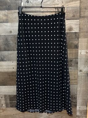 Aeropostale Black Polka Dot A-Line Skirt